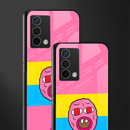 cherry bomb back phone cover | glass case for oppo a74 4g