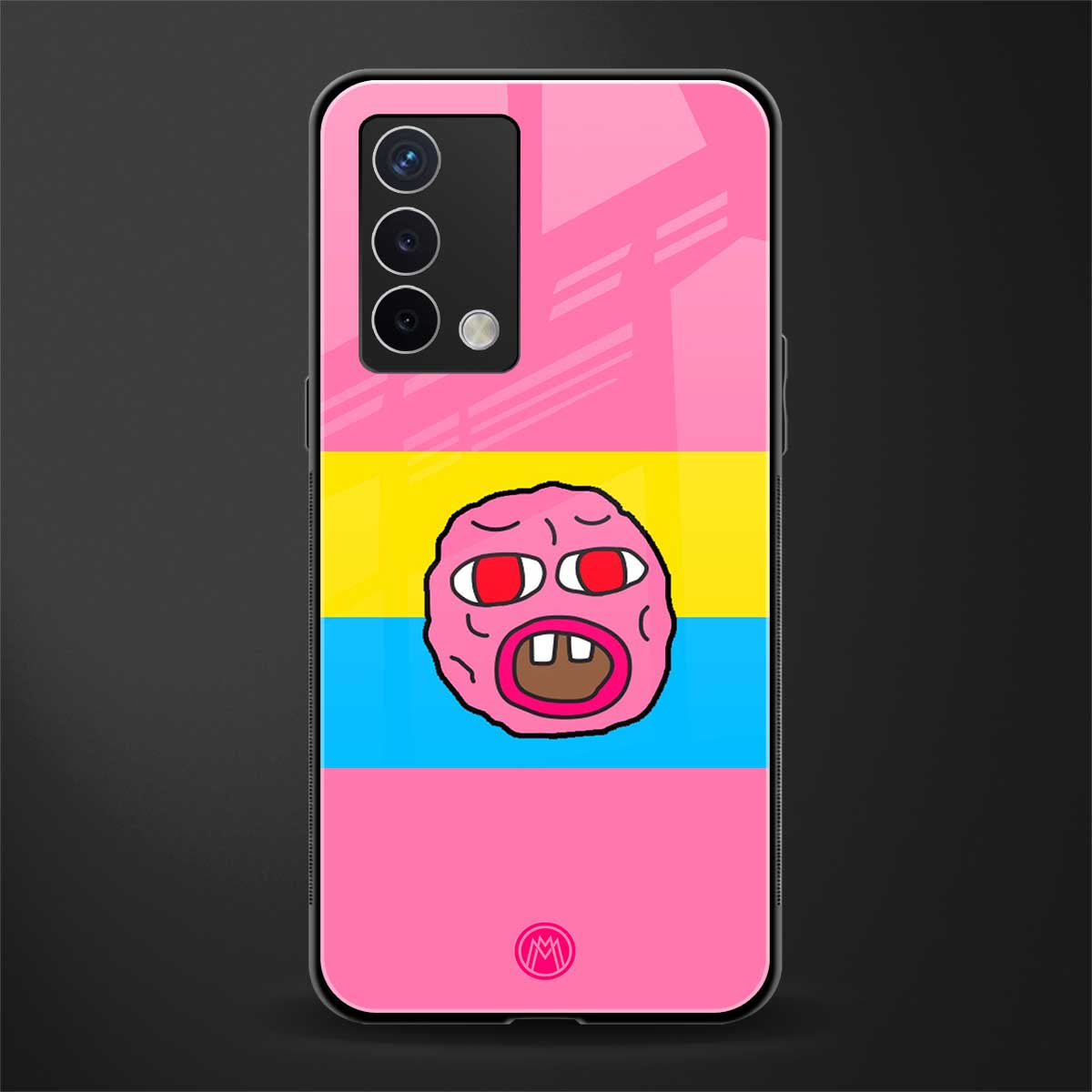 cherry bomb back phone cover | glass case for oppo a74 4g