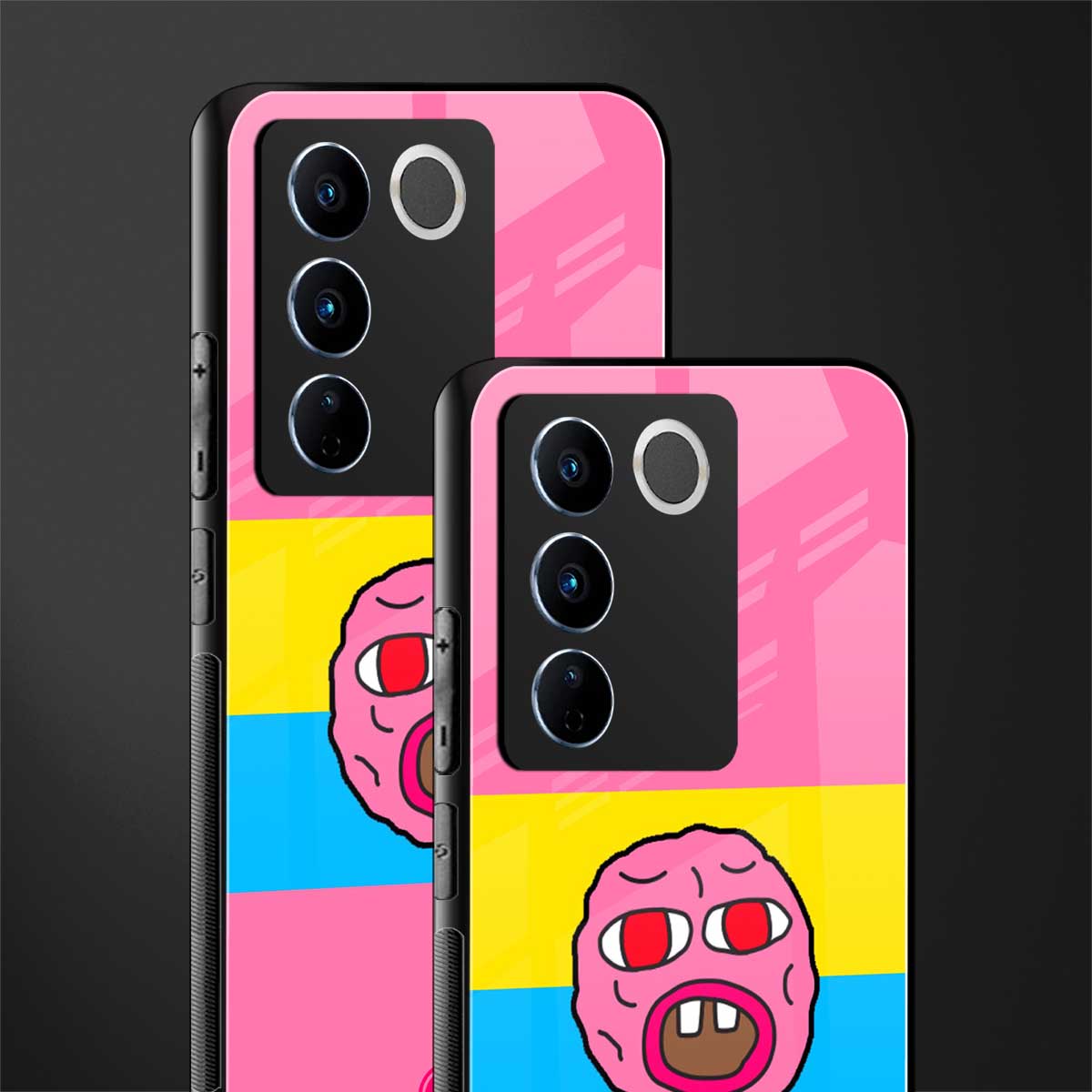 cherry bomb back phone cover | glass case for vivo v27 pro 5g