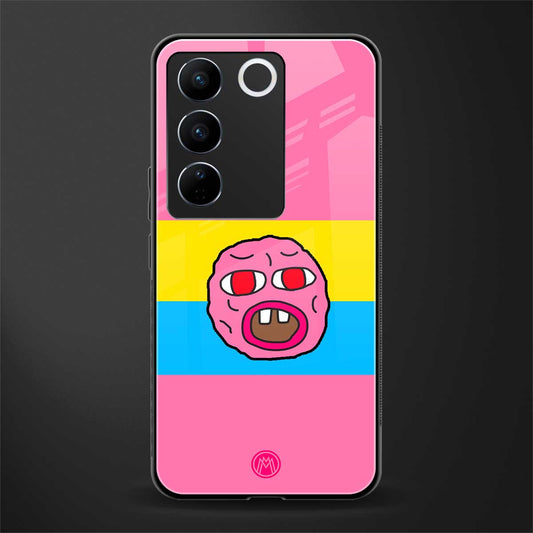 cherry bomb back phone cover | glass case for vivo v27 pro 5g