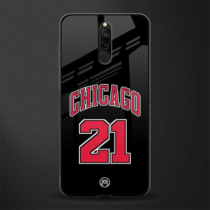 chicago 21 glass case for redmi 8 image