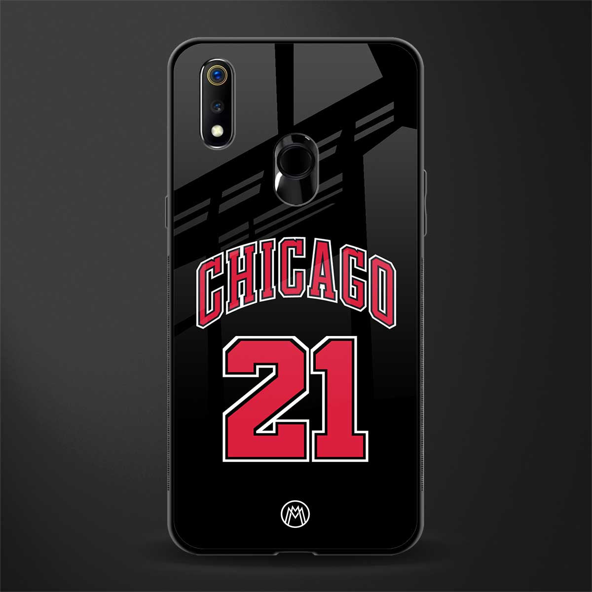 chicago 21 glass case for realme 3 image