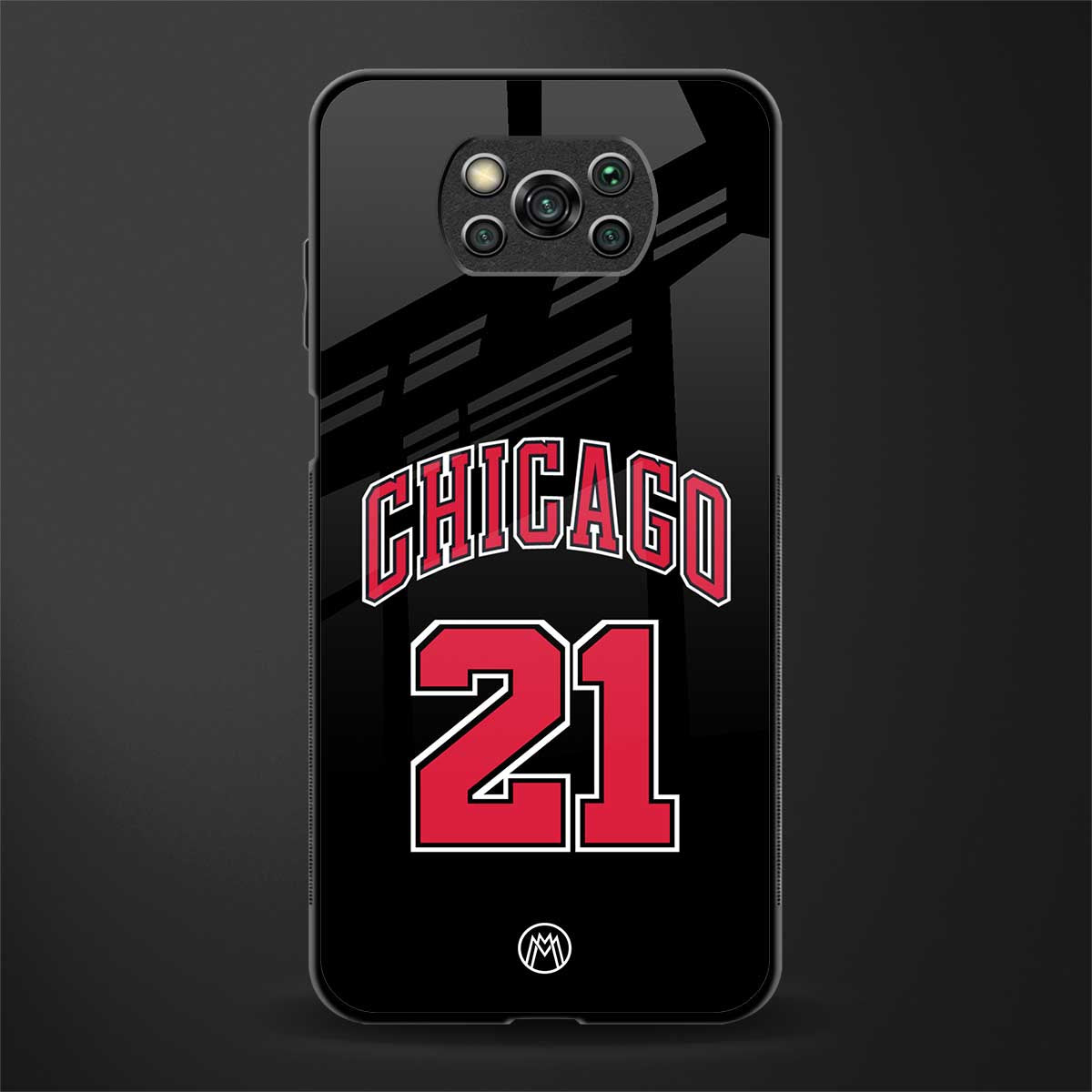 chicago 21 glass case for poco x3 pro image