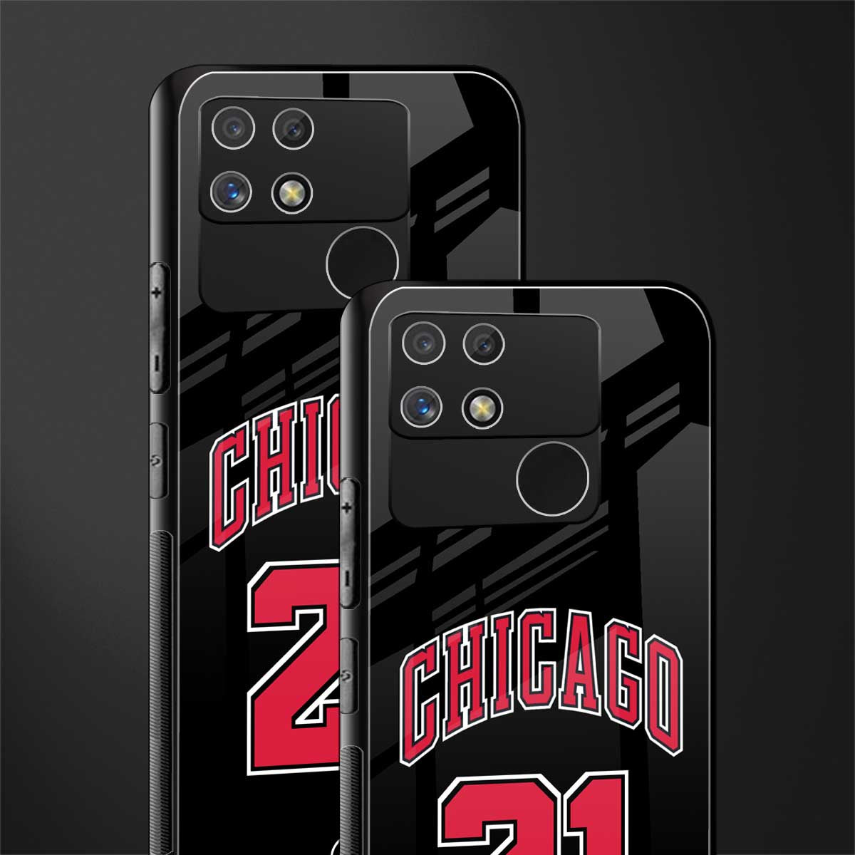 chicago 21 back phone cover | glass case for realme narzo 50a