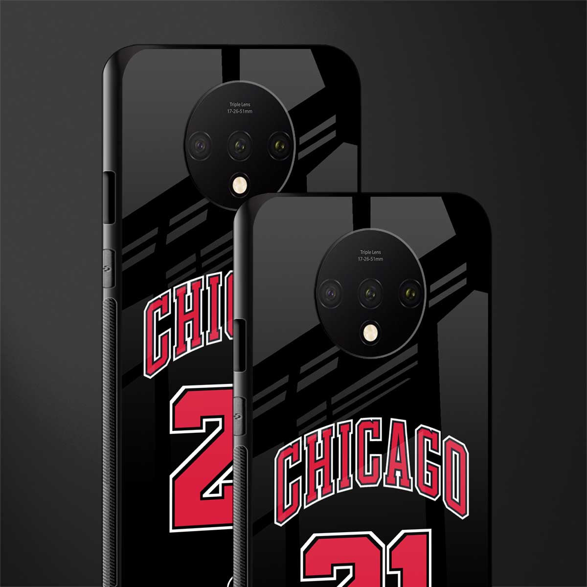 chicago 21 glass case for oneplus 7t image-2