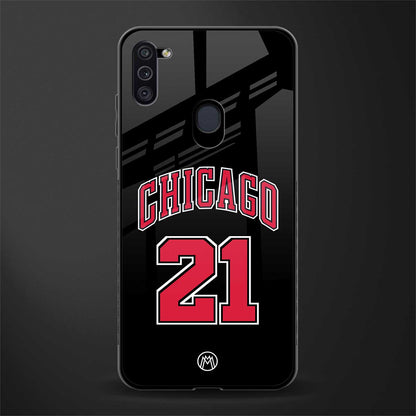 chicago 21 glass case for samsung galaxy m11 image