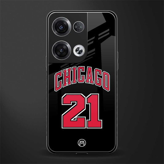 chicago 21 back phone cover | glass case for oppo reno 8