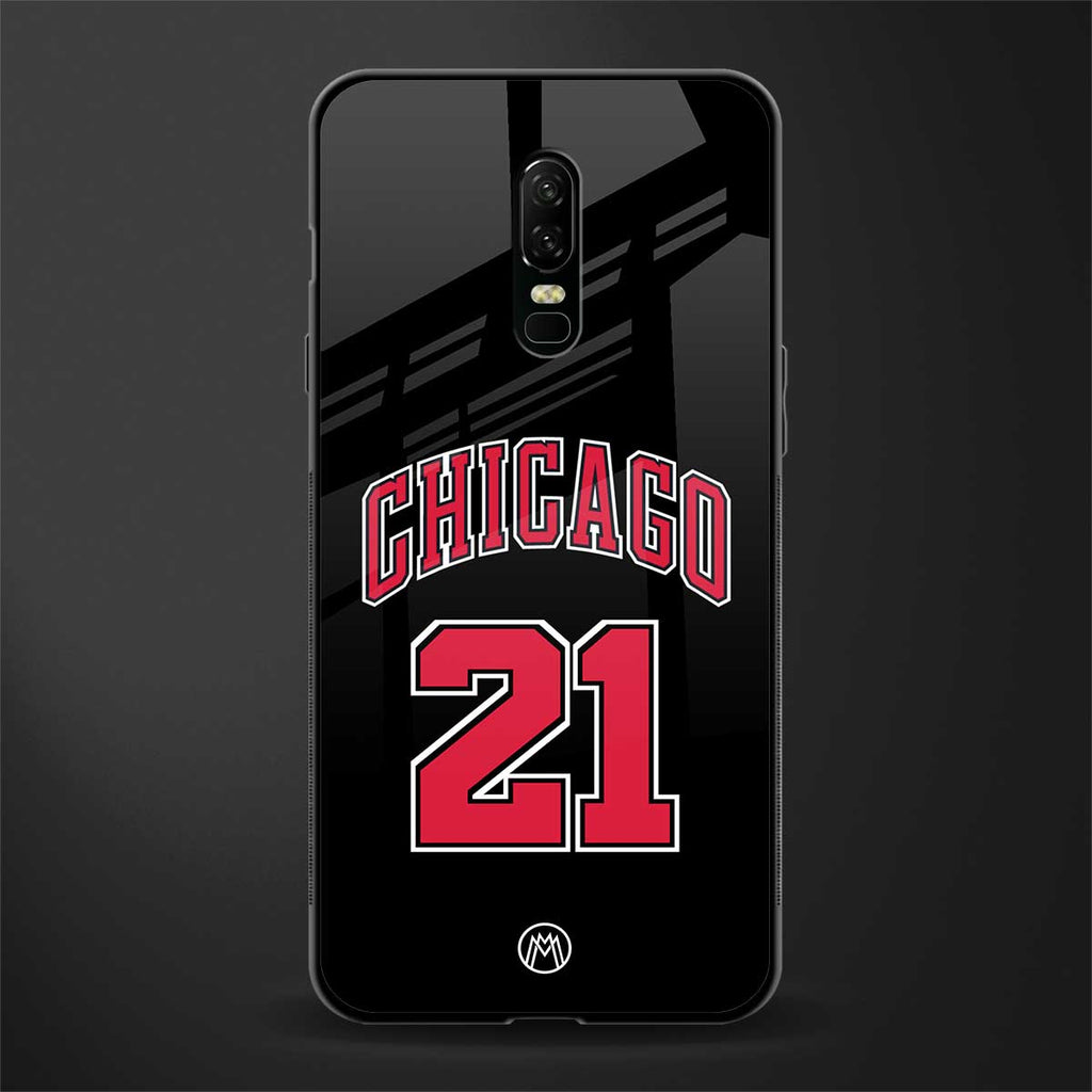 chicago 21 glass case for oneplus 6 image