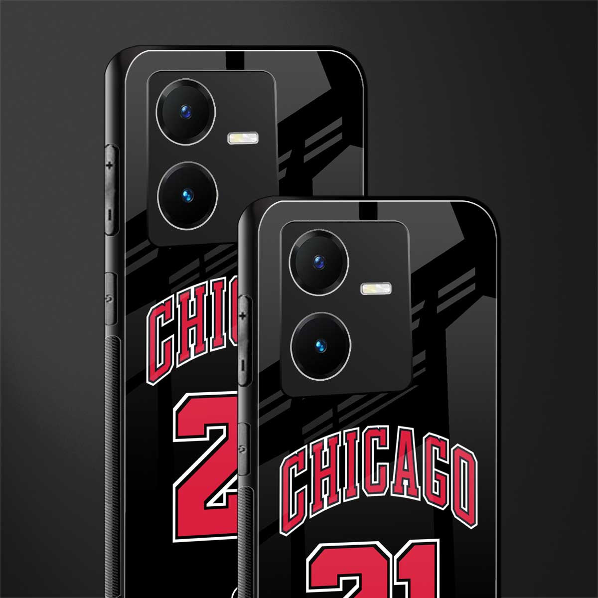 chicago 21 back phone cover | glass case for vivo y22
