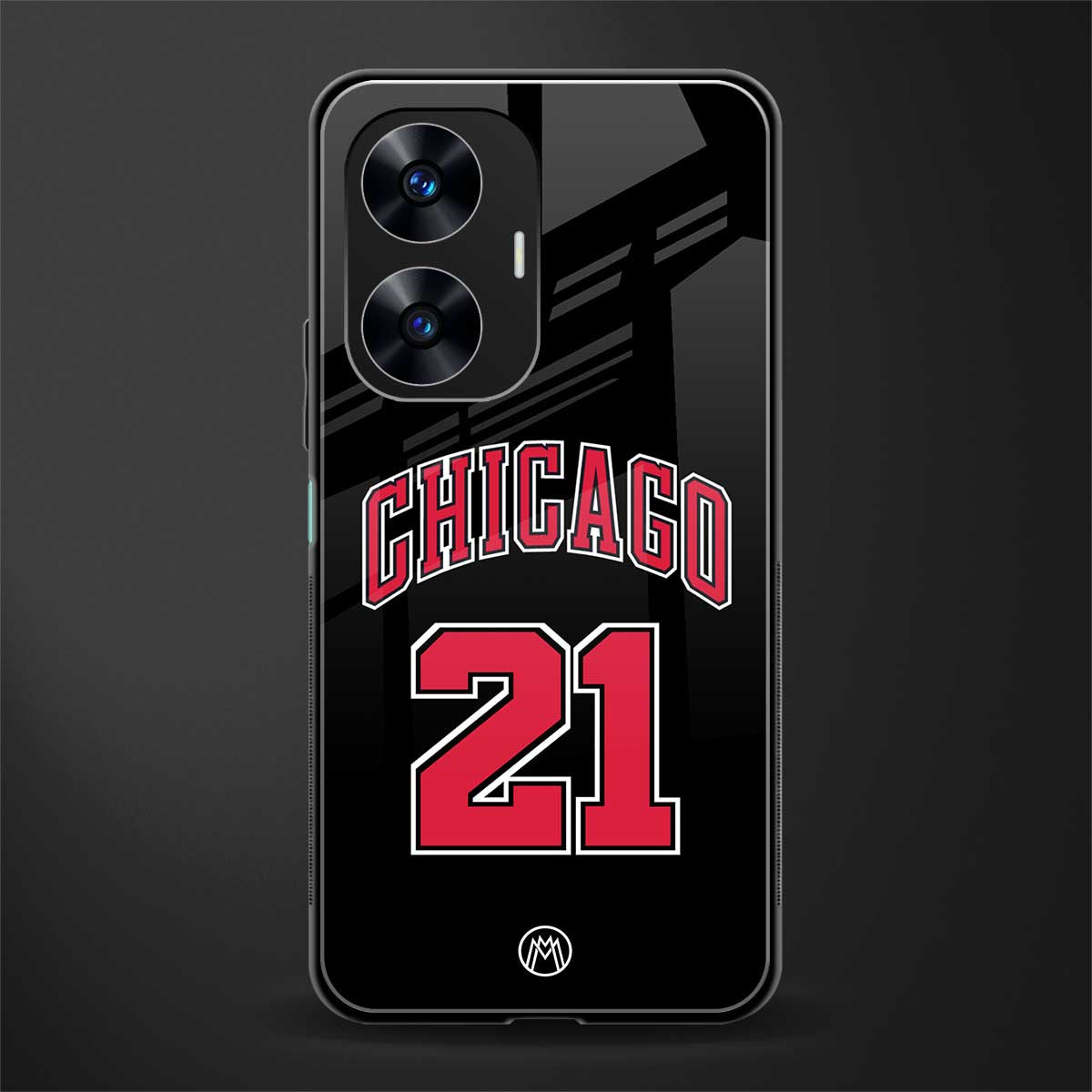 chicago 21 back phone cover | glass case for realme c55