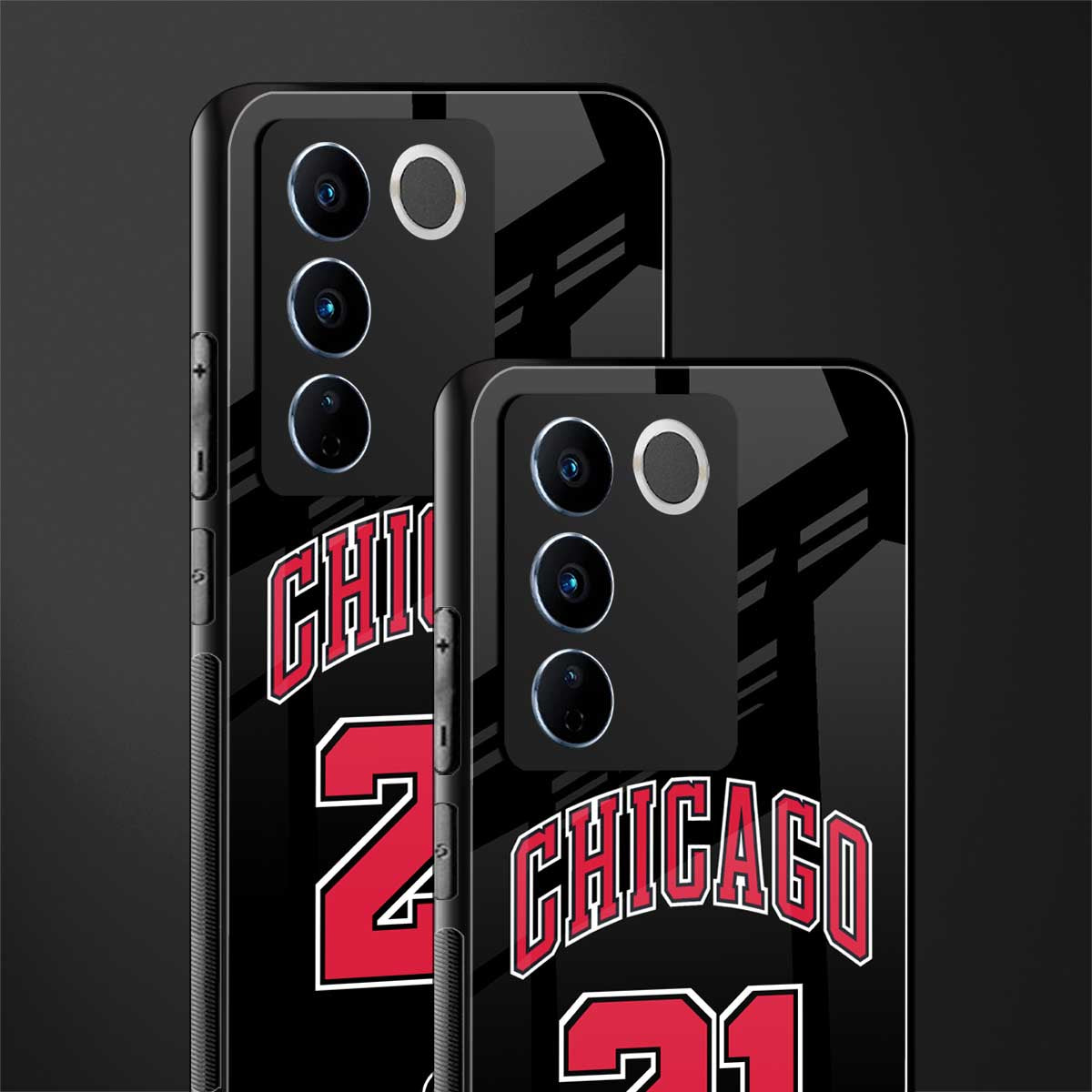 chicago 21 back phone cover | glass case for vivo v27 pro 5g