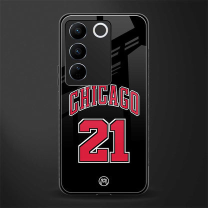 chicago 21 back phone cover | glass case for vivo v27 pro 5g