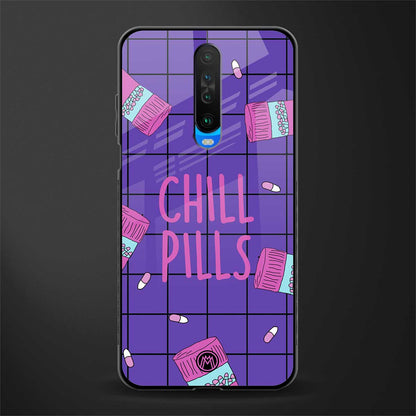 chill pills glass case for poco x2 image