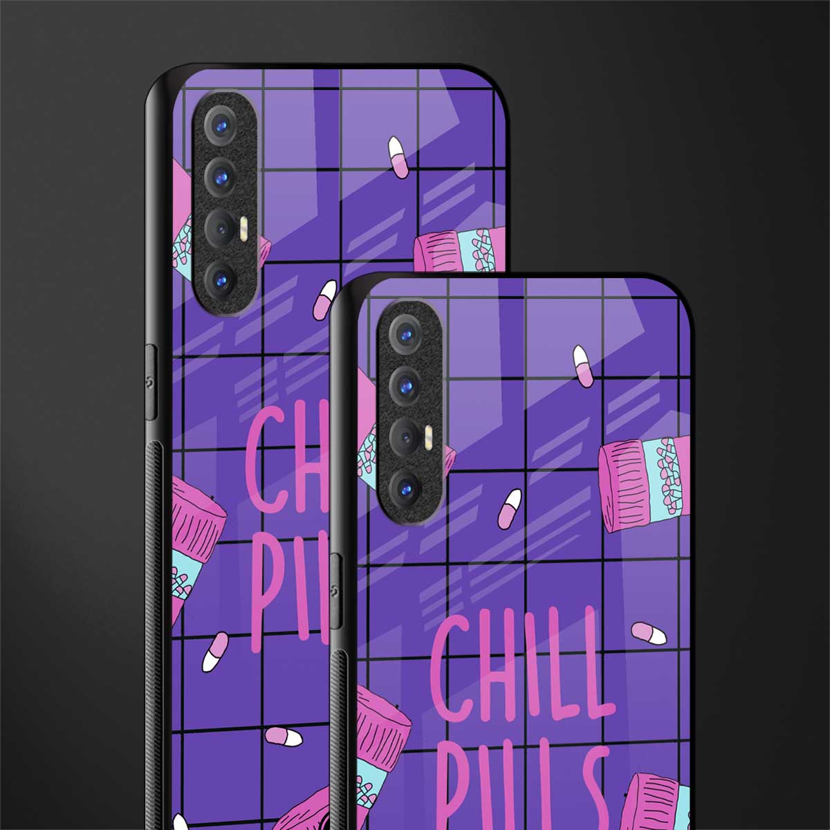 chill pills glass case for oppo reno 3 pro image-2