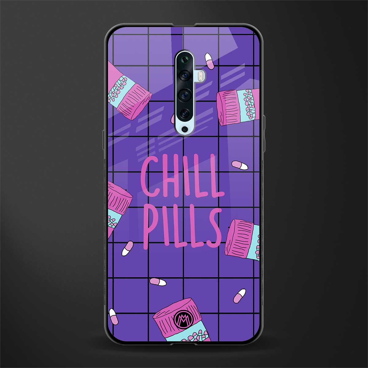chill pills glass case for oppo reno 2f image