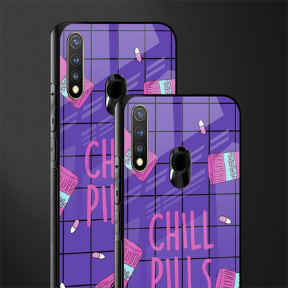 chill pills glass case for vivo y19 image-2