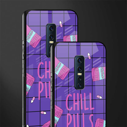 chill pills glass case for vivo v17 pro image-2