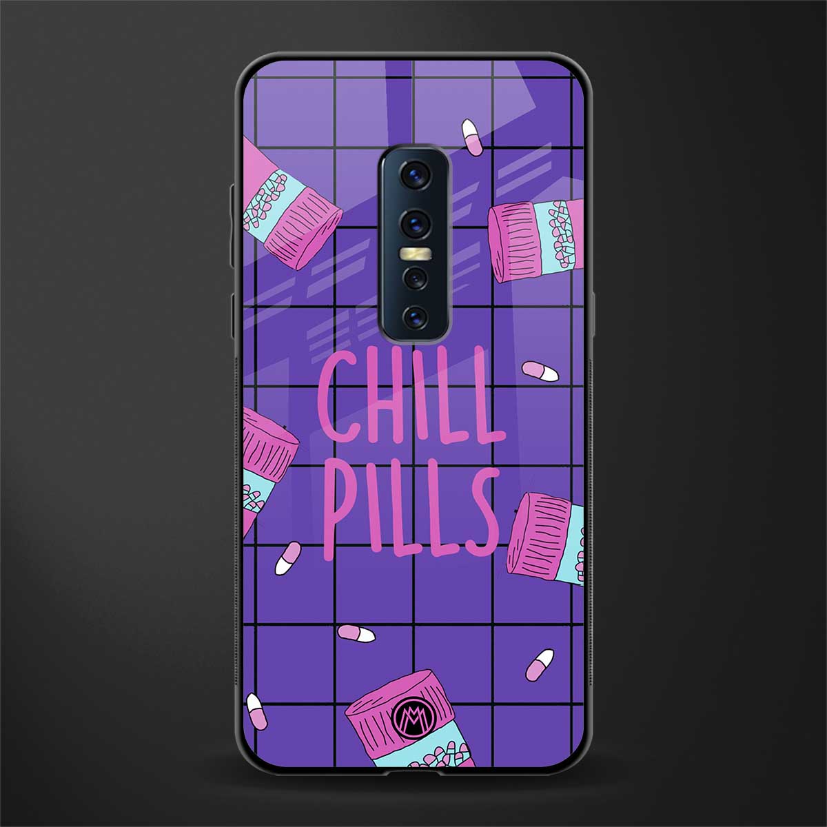 chill pills glass case for vivo v17 pro image