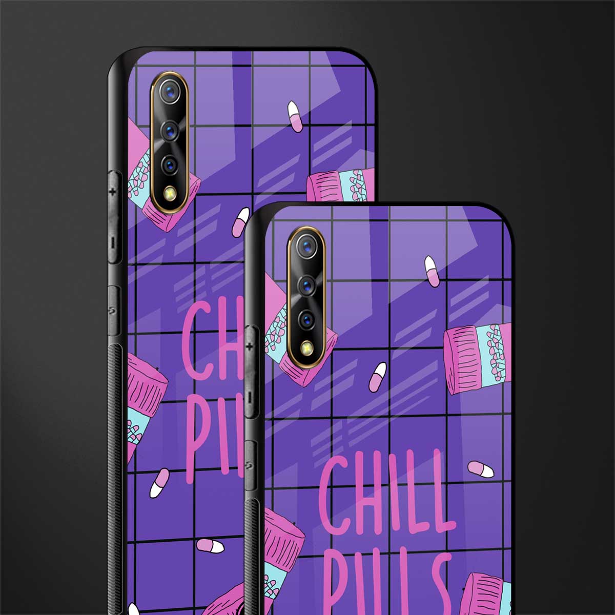 chill pills glass case for vivo z1x image-2