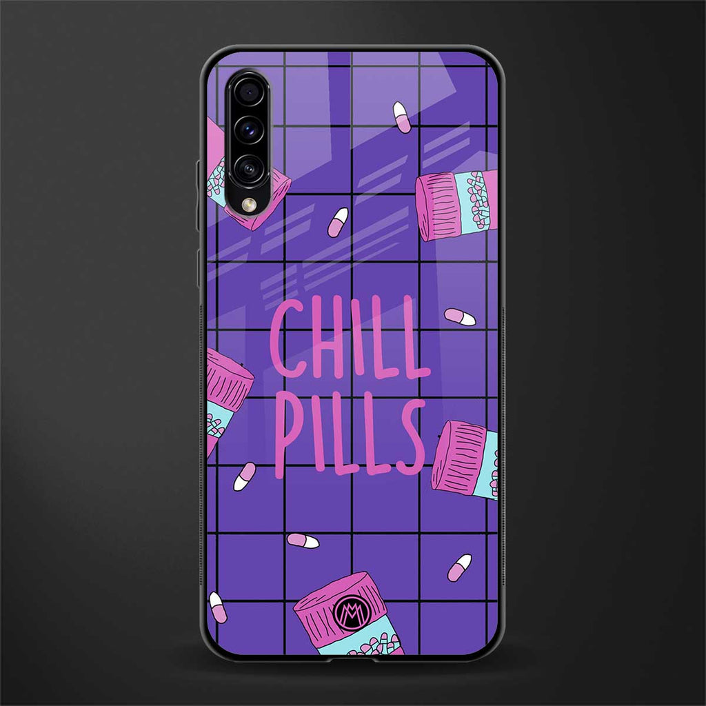 chill pills glass case for samsung galaxy a30s image