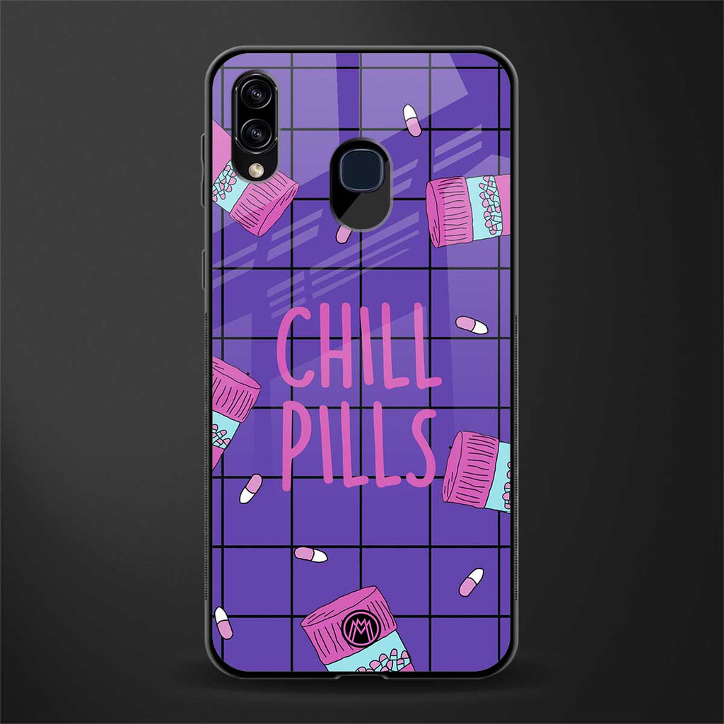 chill pills glass case for samsung galaxy m10s image