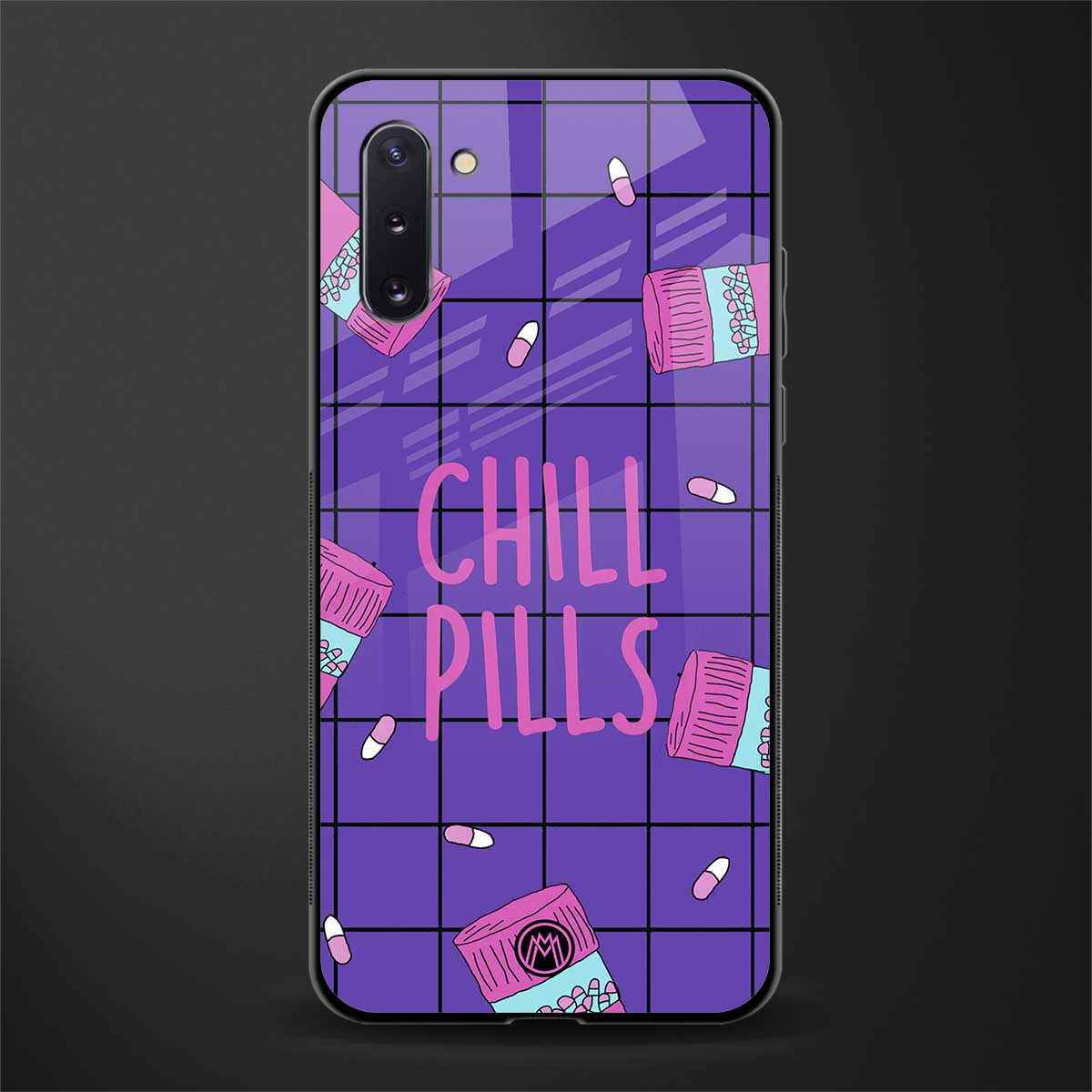 chill pills glass case for samsung galaxy note 10 image