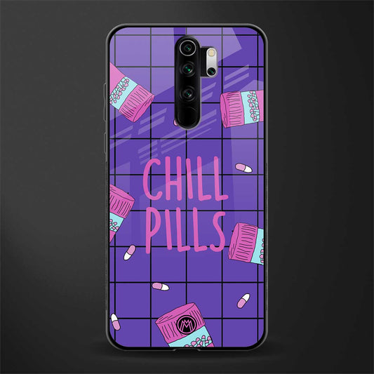 chill pills glass case for redmi note 8 pro image