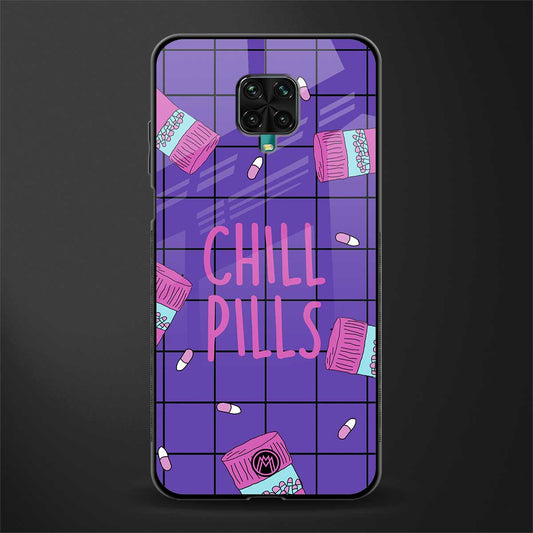 chill pills glass case for redmi note 9 pro max image