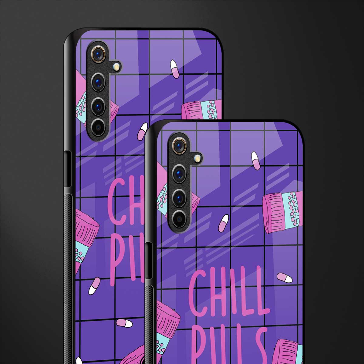 chill pills glass case for realme 6i image-2