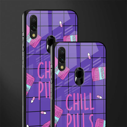 chill pills glass case for redmi note 7 image-2