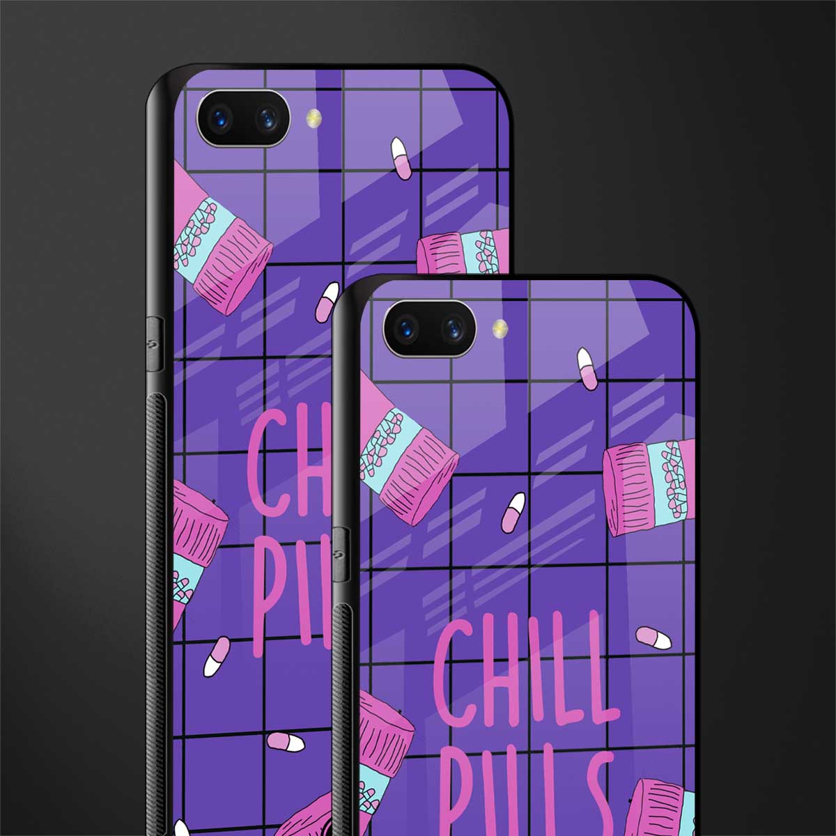 chill pills glass case for oppo a3s image-2