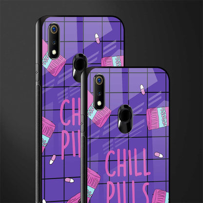 chill pills glass case for realme 3 image-2