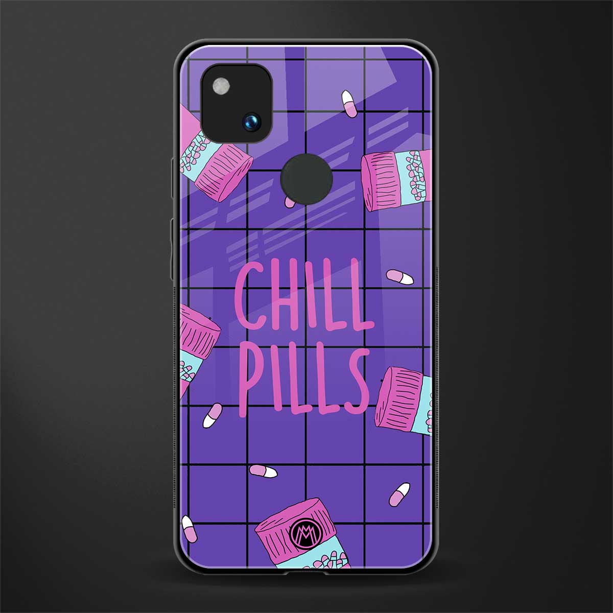 chill pills back phone cover | glass case for google pixel 4a 4g