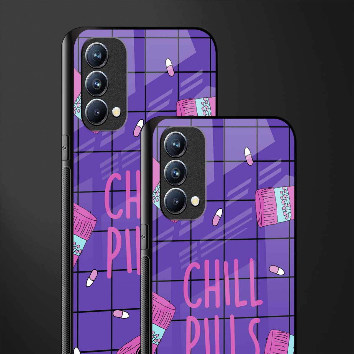 chill pills glass case for oppo f19 image-2