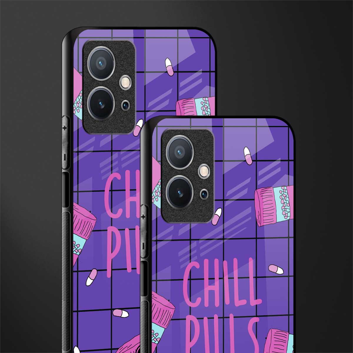 chill pills glass case for vivo t1 5g image-2