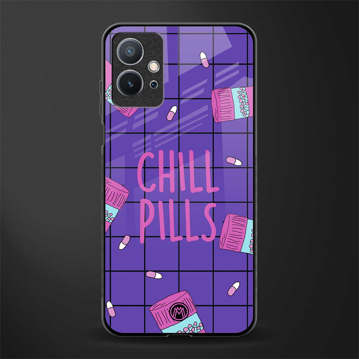 chill pills glass case for vivo t1 5g image