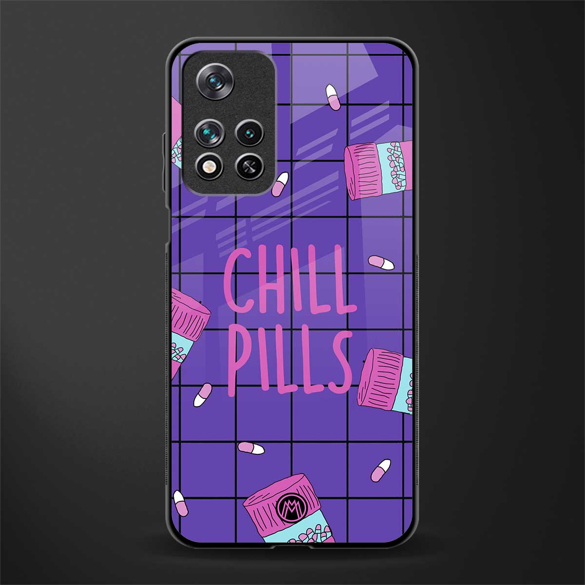 chill pills glass case for poco m4 pro 5g image