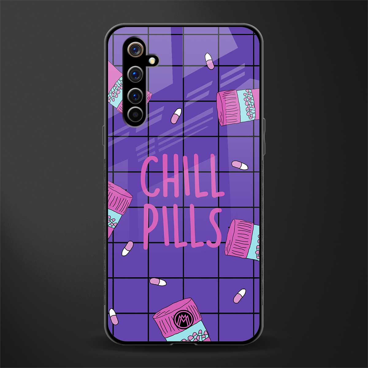 chill pills glass case for realme x50 pro image