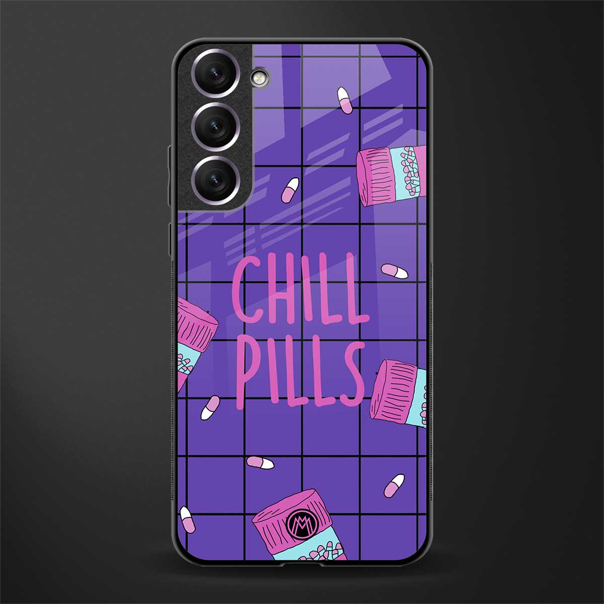 chill pills glass case for samsung galaxy s21 image