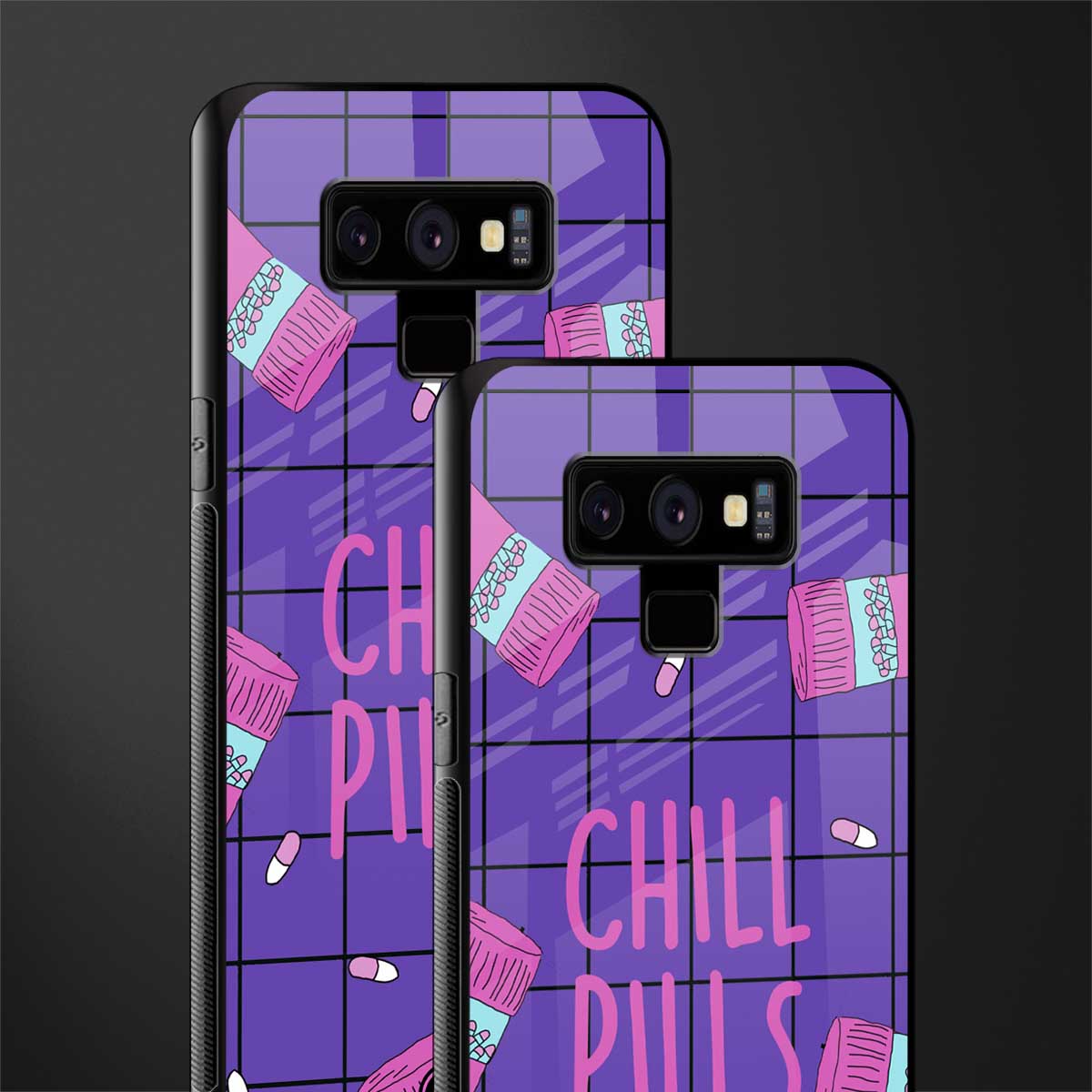 chill pills glass case for samsung galaxy note 9 image-2