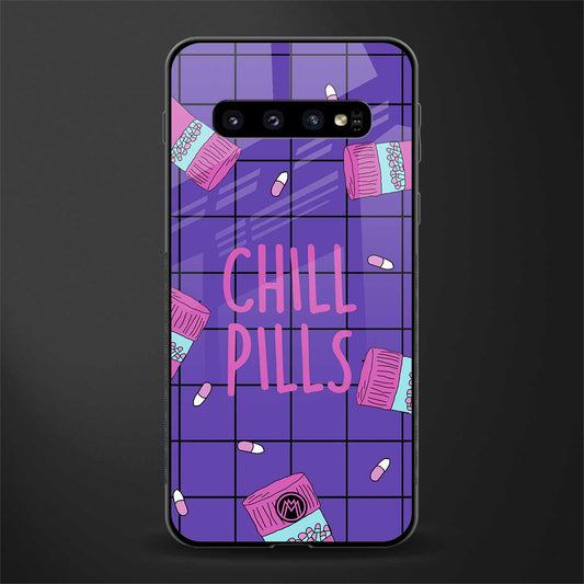 chill pills glass case for samsung galaxy s10 image