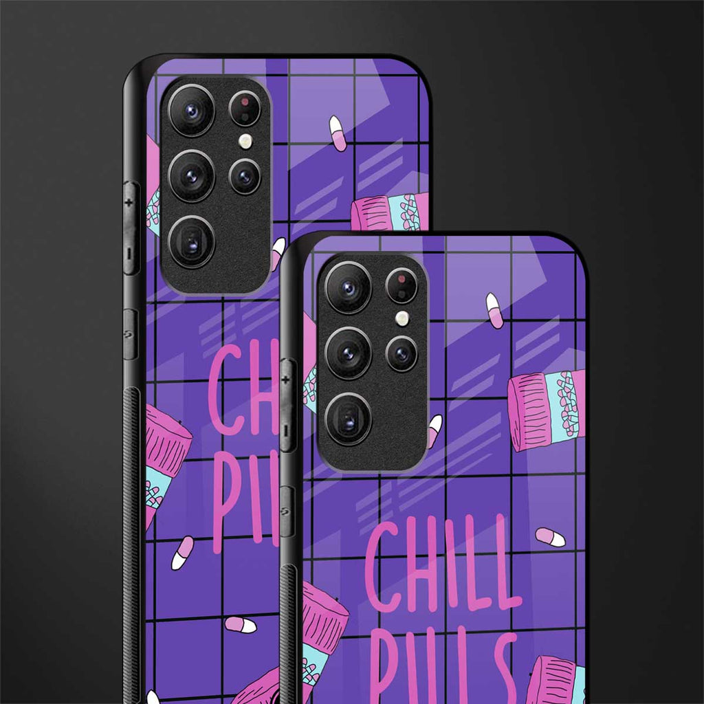 chill pills glass case for samsung galaxy s21 ultra image-2