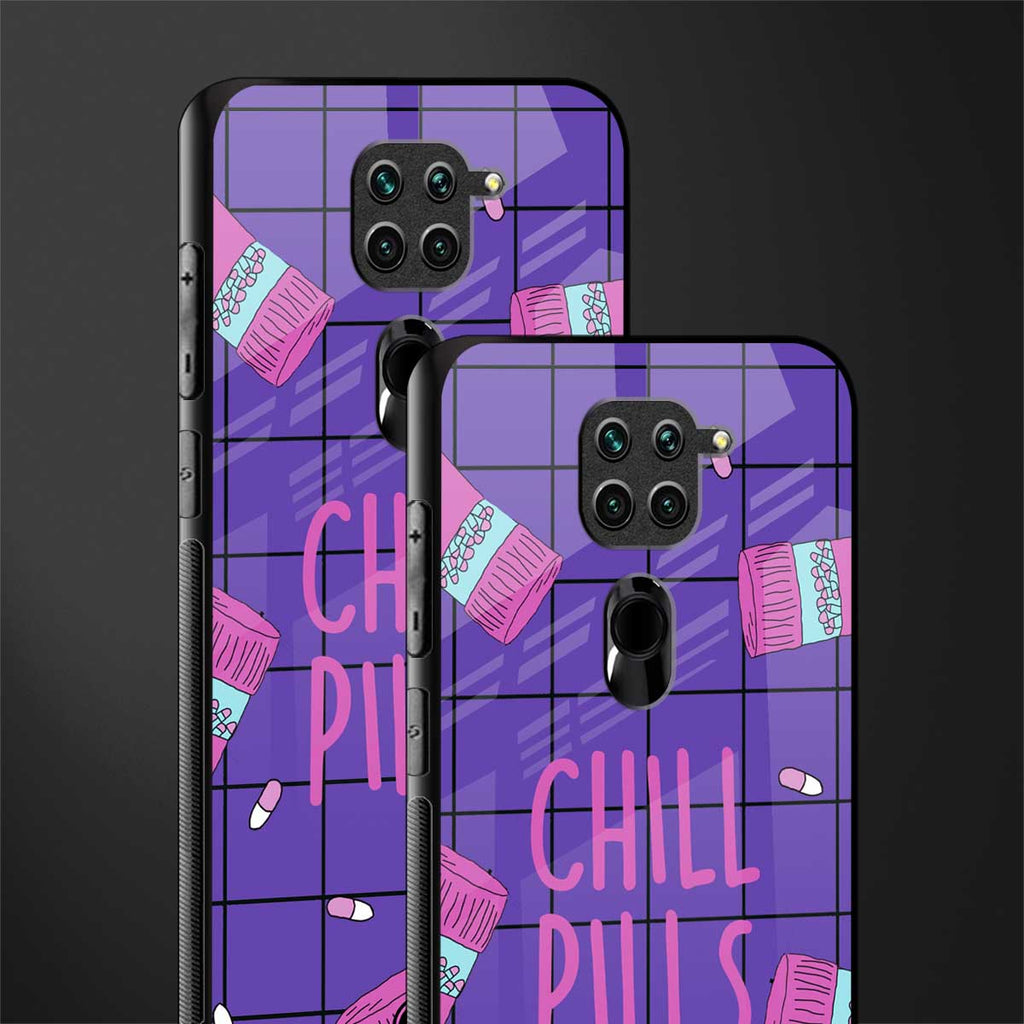 chill pills glass case for redmi note 9 image-2