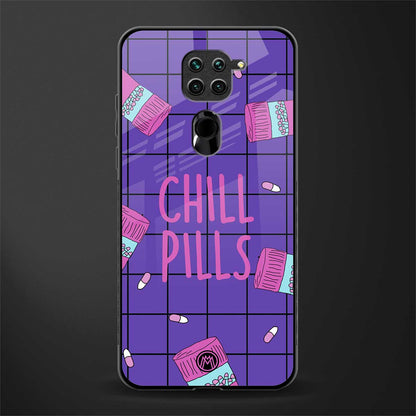 chill pills glass case for redmi note 9 image