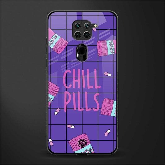 chill pills glass case for redmi note 9 image