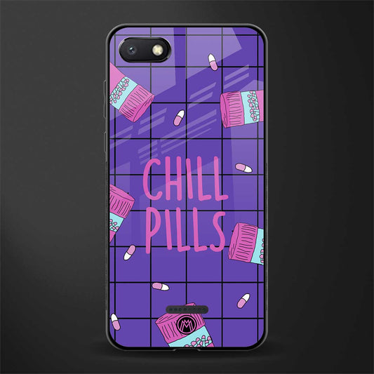 chill pills glass case for redmi 6a image