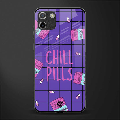 chill pills glass case for realme c11 image