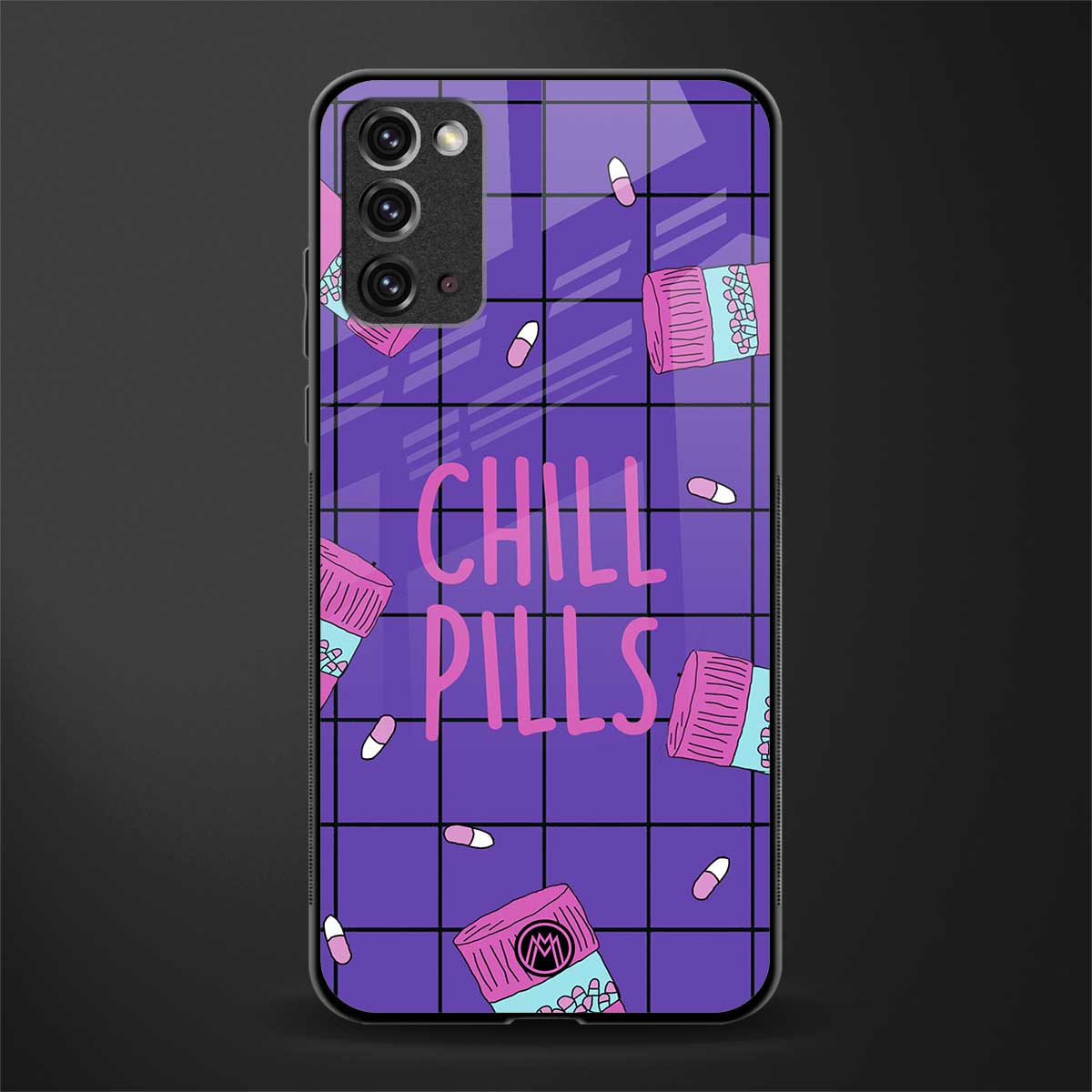 chill pills glass case for samsung galaxy note 20 image