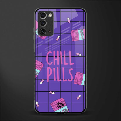 chill pills glass case for samsung galaxy note 20 image