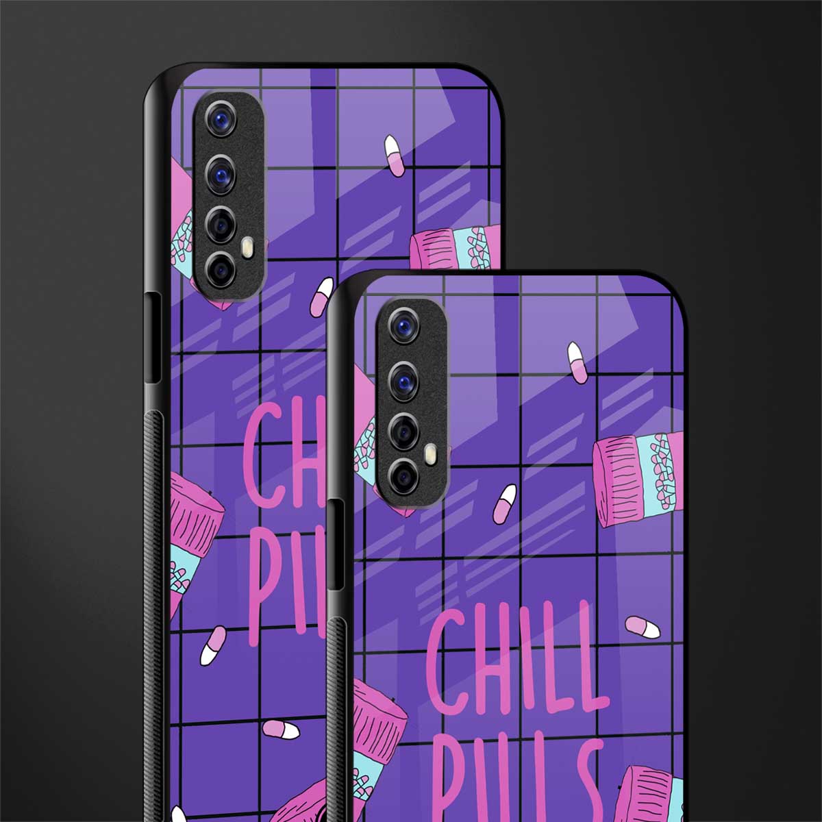 chill pills glass case for realme 7 image-2